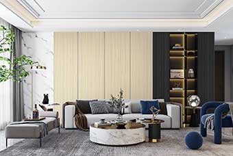 惠州轻奢风格-客厅